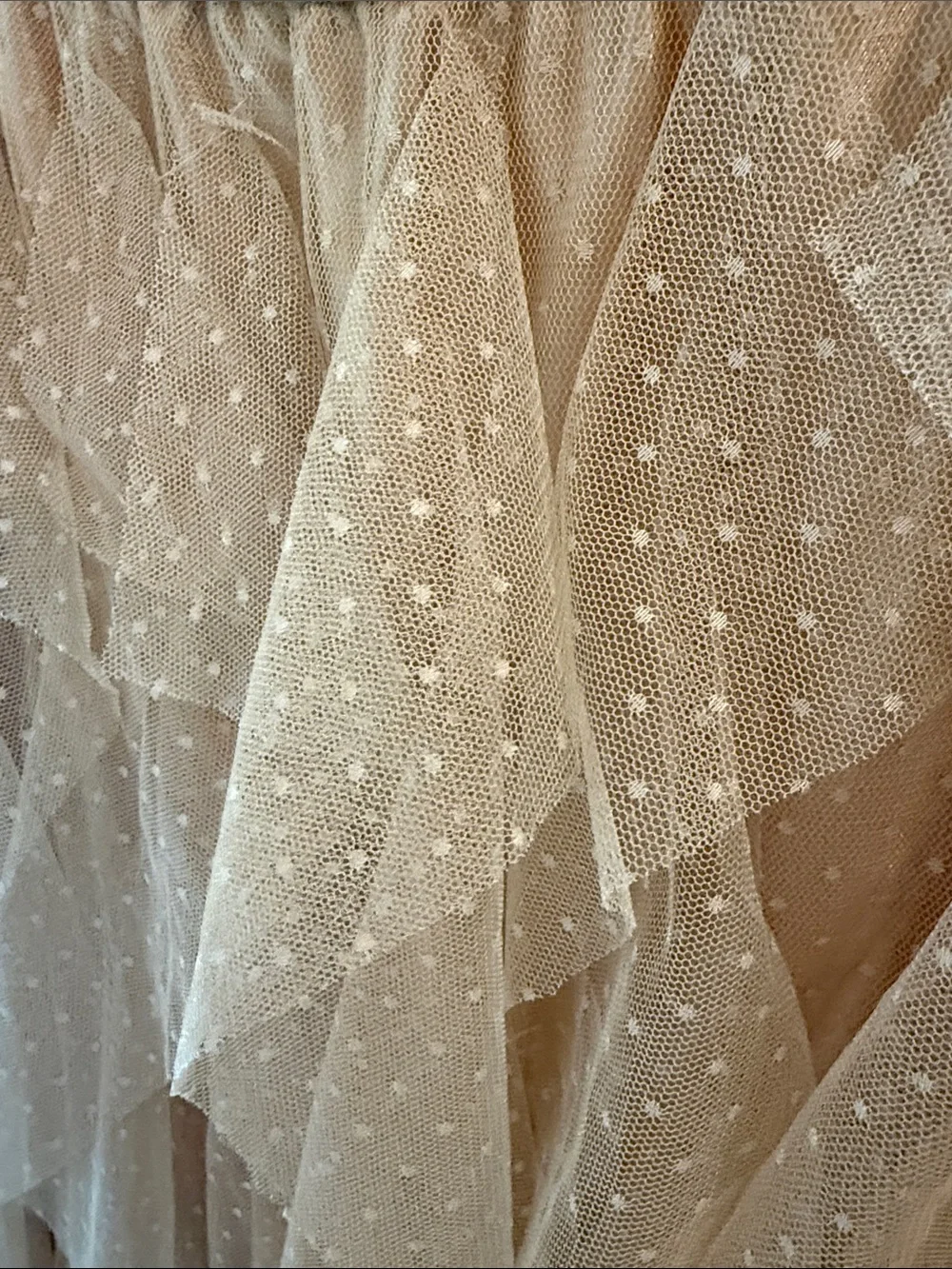 Tiered Polka Dot Tulle Skirt in gold - Picture 3 of 6